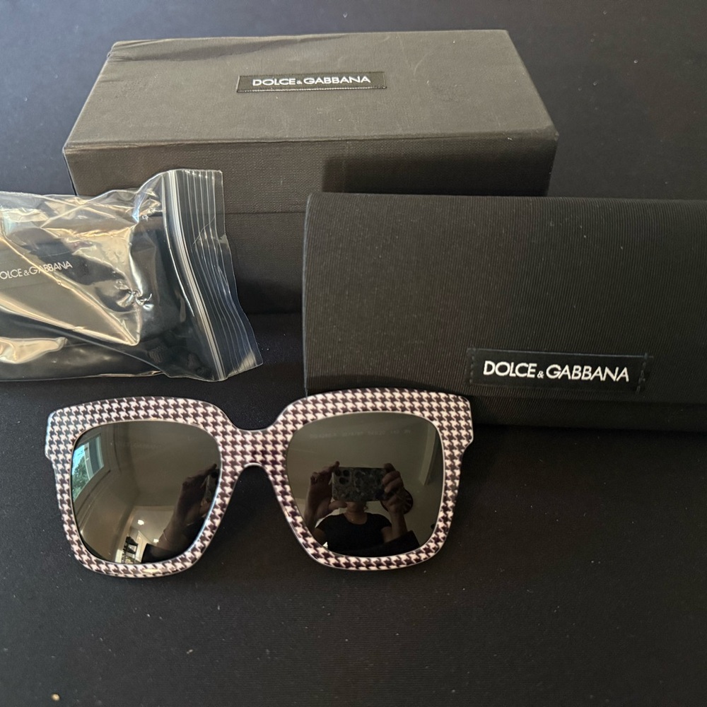 Dolce & Gabbana Houndstooth Sunglasses